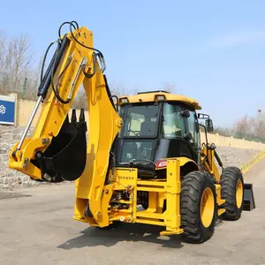 Chinese New 4x4 Backhoe Loader 3ton NL4CX Backho With Loader Towable Backhoe For Sale