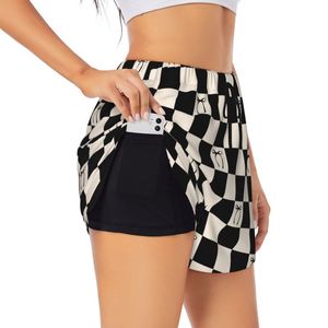 <span class=keywords><strong>Short</strong></span> personnalisé pour femmes de <span class=keywords><strong>grande</strong></span> <span class=keywords><strong>taille</strong></span>, léger, respirant, avec <span class=keywords><strong>short</strong></span> léopard en damier camouflage intérieur - Product Image 5