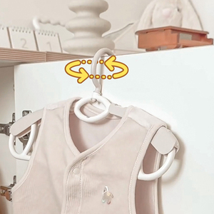 8 Pack Adjustable Baby Kids Clothes <b>Hangers</b> Sprout Series Non Slip PP Plastic Multifunctional Newborn Toddler Wardrobe Organizer - Product Image 3