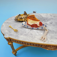 DOWELL En gros Pinces à cheveux en acétate design gâteau au pudding et squelette de poisson, accessoires capillaires uniques de style français pour femmes