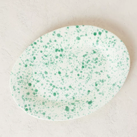 Plateau de service en porcelaine jaune moucheté créatif, plateau de présentation alimentaire moderne et minimaliste pour café, hôtel, banquet, vente chaude