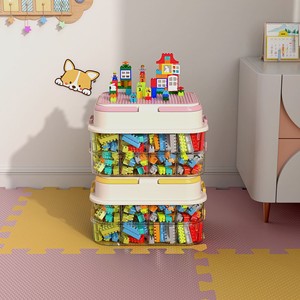 Caja de Almacenamiento de Bloques de Construcción de Plástico Rectangular, Compartimentos de Clasificación y Organización de <span class=keywords><strong>Piezas</strong></span> Pequeñas, Embalaje para Juguetes Infantiles - Product Image 3