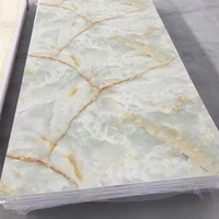 Panneau mural en PVC imperméable effet marbre pour décoration intérieure 1220x2440, panneau en PVC effet marbre ignifuge