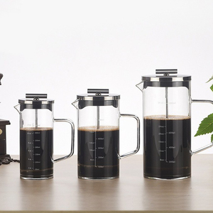 Cafetière à piston en verre borosilicate à paroi simple et acier inoxydable 304, 350 ml - Product Image 3