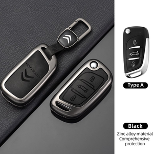 Logo imprimé <span class=keywords><strong>de</strong></span> haute qualité pour citroen peugeot <span class=keywords><strong>ds3</strong></span> c5 cuir en alliage <span class=keywords><strong>de</strong></span> zinc métal voiture clé à distance <span class=keywords><strong>coque</strong></span> <span class=keywords><strong>de</strong></span> couverture avec porte-clés - Product Image 3