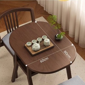 Conjunto de Mesa y Sillas de Madera Maciza para Balcón, Una Mesa y Dos Sillas Extensibles para Apartamentos Pequeños, para Beber Té - Product Image 2
