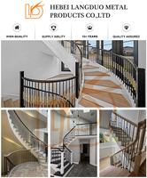 Nouveau style économique : Balustre en fer forgé noir en forme de U, ovale, carré fendu, de 1/2 po, pour rampe d'escalier intérieure en bois