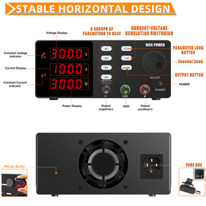 Fuente de Alimentación de Banco Variable de Salida Única de Alta Calidad Calculus 60V 5A con Interfaz USB para Uso en Computadoras, Venta Directa de Fábrica - Product Image 4