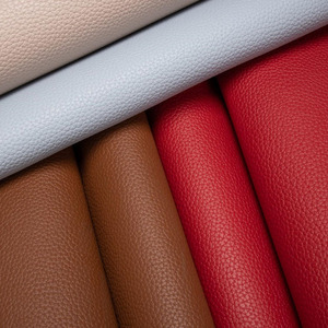 Umweltfreundliches Großhandelsprodukt: 2,0 mm superelastisches Litschi-Muster doppelseitiges PVC-Leder mit gleichfarbiger Unterseite für Gepäckzubehör - Product Image 4