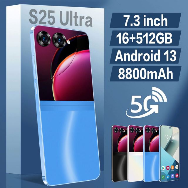Hot Selling S25 ULTRA Original 7.3 Inch 16GB+1TB 72MP+108MP Mobile Android Smartphone 10 Core Full Screen Cell Phones