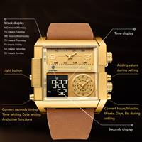Montre chronographe à quartz Poedagar 997 pour homme, bracelet en cuir de haute qualité, étanche, lumineuse, calendrier, sport, luxe, montre-bracelet pour homme