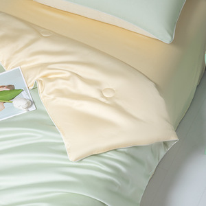 Multi-Color Zomer Coolness Ijs Zijde Beddengoed Set Machine Wasbaar Koel Vezel Dunne Quilts - Product Image 3