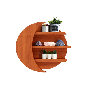 ชั้นโชว์คริสตัลแบบแขวนทำจากไม้สนทรงกลมเต็มชั้นไม้ - Product Image 1
