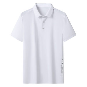 Polo uni en nylon à manches courtes pour hommes et femmes, gris, gris clair, noir, blanc, pour le quotidien - Product Image 3