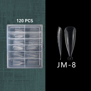 120 <span class=keywords><strong>Uñas</strong></span> Postizas de ABS Transparentes, Molde de Cobertura Completa, <span class=keywords><strong>Uñas</strong></span> de Doble Forma, Extensión de <span class=keywords><strong>Uñas</strong></span>, Puntas de <span class=keywords><strong>Uñas</strong></span> Stiletto, Ataúd, Ovaladas - Product Image 5