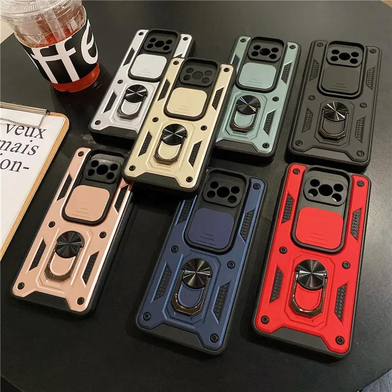 Shockproof Armor Case For Xiaomi Pocophone POCO F5 X5 X4 X3 PRO Car Holder Phone Cover For M4 GT Redmi A1 Camera Lens Protection