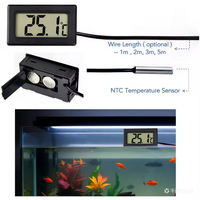 FY10 TPM10 Wasserdichter Temperaturfühler LCD Mini Digital-Thermometer für Gefrierschrank / Kühlschrank / Aquarium / Wasser