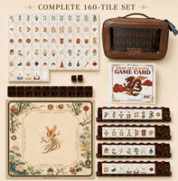 Meilleures ventes : Ensemble de Mahjong américain Dynasty Reverie, 160 tuiles, écaille de tortue, acrylique multicouche, logo personnalisé, OEM ODM, vente en gros