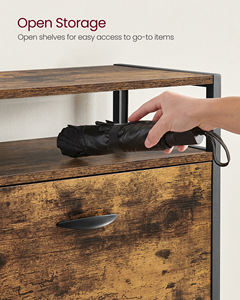 <span class=keywords><strong>VASAGLE</strong></span> Porte-chaussures autoportante à 3 volets Porte d'entrée Armoire à chaussures de ferme en bois cachée - Product Image 4