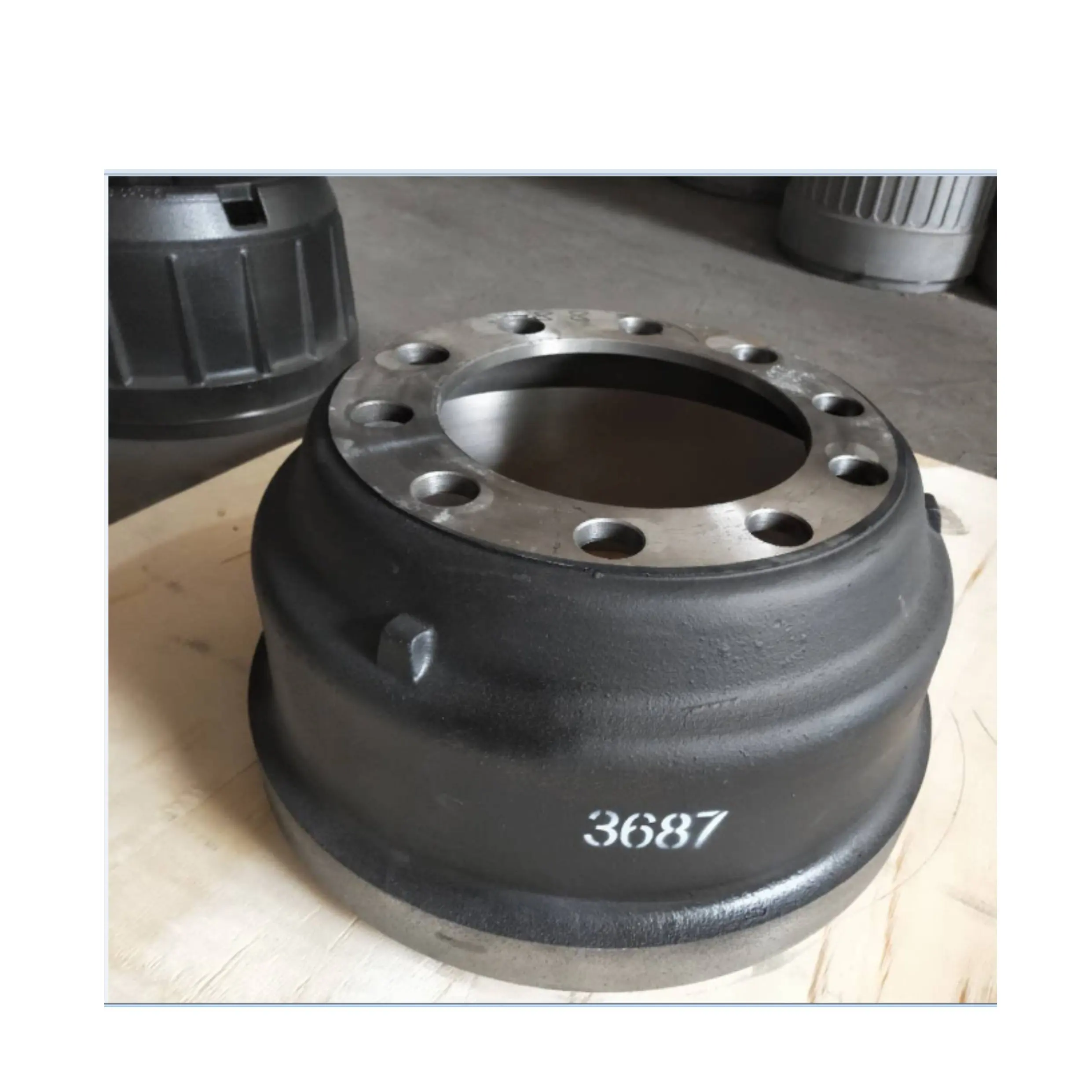 Bonne qualité essieu de camion lourd pièce de rechange pièces de frein tambour de frein 3687 pour essieu semi-remorque