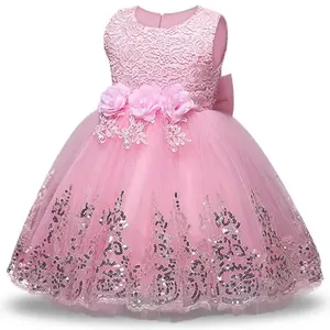 Ravissante robe de mariée sans manches pour fille, robes Tutu de fête d'anniversaire pour enfants de 2 à 12 ans, 0037