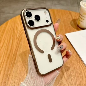 Funda Magnética Translúcida Mate Ultrafina de Lujo para iPhone 17 14 15 16 Pro Max, Compatible con Carga Inalámbrica, Cubierta Protectora Rígida - Product Image 1