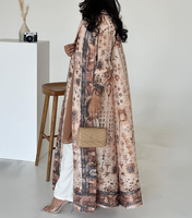 Abaya Ouverte Plissée Miyake 2025 Grande Taille Manteau Modeste Robe Longue Décontractée Musulmane Élégante Pour Femmes Grandes