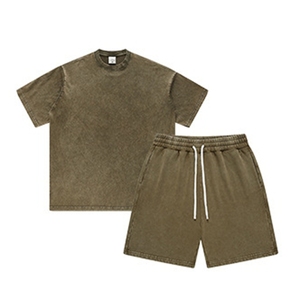 Offre Spéciale Streetwear surdimensionné T-<span class=keywords><strong>shirt</strong></span> et <span class=keywords><strong>short</strong></span> hommes décontracté blanc séchage rapide lavé sweat Shorts t-shirts <span class=keywords><strong>ensemble</strong></span> - Product Image 3