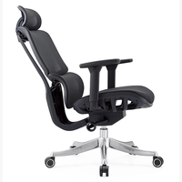 Chaise de bureau en tissu maillé noir avec roues chaise de poste de travail moderne chaise de bureau de direction ergonomique