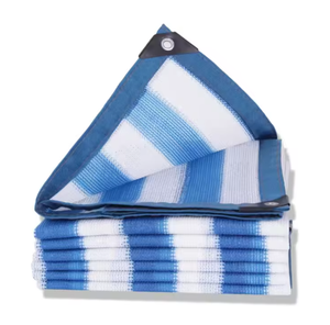 Filet pare-soleil tissé en HDPE bleu et <span class=keywords><strong>blanc</strong></span>, <span class=keywords><strong>rectangulaire</strong></span>, carré, pour jardin - Product Image 2