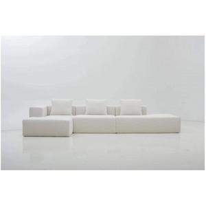 Modern Nordic L-shaped <b>Sofa</b> White Color Vacuum Compression <b>Sofa</b> <b>for</b> Villa and Park Use with Factory Price - Product Image 1