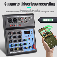 Console de mixage DJ professionnelle multifonctionnelle 4 canaux / Console de mixage audio pour la production musicale et le streaming en direct
