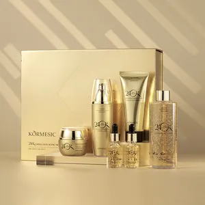 KORMESIC OEM/ODM Whitening Face Brightening Vitamin C Product Facial 24k Gold Anti-aging Cream Serum Skin Care Set New