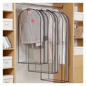 Großhandel individuell bedruckte staubdichte hängende 3D-Bekleidungsbeutel aus vliesstoff PEVA transparente Staubabdeckung Kostümbeutel für Kleidung