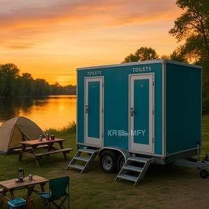 Luxury Mobile Shower and Restroom Trailer Portable Toilet with Eco-Friendly Durable Galvanized Steel Frame for Apartment Use - Product Image 2