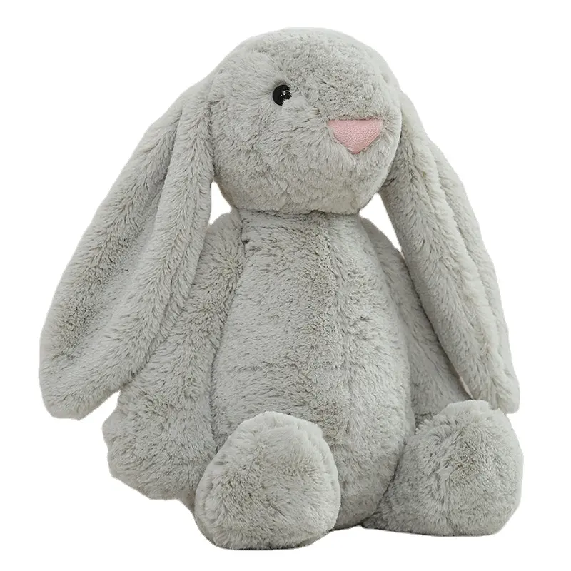 Sıcak satış kaliteli renk güzel utangaç bej Bunny uzun kulaklı dolması tavşan peluş oyuncaklar bebekler doğum günü sevgililer günü hediyesi