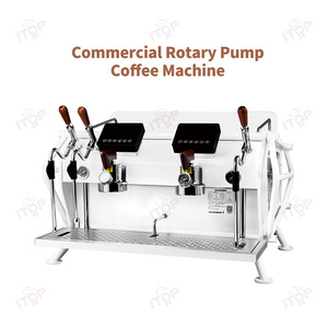 Barista <span class=keywords><strong>Express</strong></span> Espresso Machine Leaf Style Double Group Espresso Coffee Machine en venta - Product Image 2