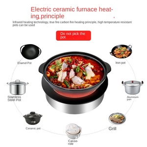 OEM Wholesale Diameter 228/328/380/436mm High-Power Built-In Touch Control Stainless Steel Hotel Use <b>Electric</b> Infrared Cooker - Product Image 5