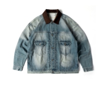 Blouson d'hiver polyvalent en denim polyester/coton anti-plis 250g avec isolation 3M Thinsulate, vêtement de travail décontracté à boutons
