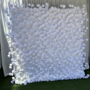 Y-FW012 Wholesale wedding brown 8x8 <b>flower</b> <b>wall</b> <b>artificial</b> real touch <b>flower</b> <b>wall</b> backdrop roll up <b>flower</b> <b>wall</b> 3d 5d silk decor - Product Image 3