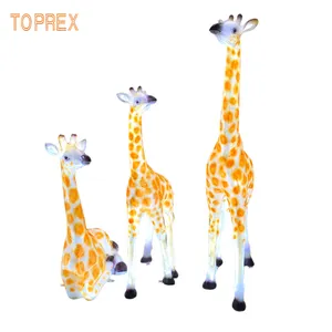 Toprex открытый современный декор для сада, фермы, светящиеся смолы, животные, высокие формы из стекловолокна, жираф для статуй