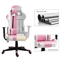 Nouvel arrivage d'AJUNION fauteuil de jeu design vente en gros bon marché chaise de bureau de jeu chaise de jeu pivotante à dossier haut pour PC