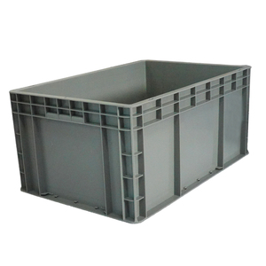 100% Trinh Nữ PP & HDPE lưu trữ container màu xám 40*30*28cm hộp rắn thiết kế có thể gập lại & <span class=keywords><strong>Stackable</strong></span> nhiệm vụ nặng nề Thùng nhựa - Product Image 4