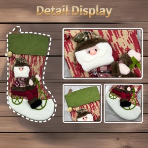 Chaussettes <span class=keywords><strong>de</strong></span> <span class=keywords><strong>Noël</strong></span> à appliquer grande capacité, sacs cadeaux <span class=keywords><strong>de</strong></span> <span class=keywords><strong>Noël</strong></span>, personnages Père <span class=keywords><strong>Noël</strong></span> et Bonhomme <span class=keywords><strong>de</strong></span> neige pour décorations <span class=keywords><strong>de</strong></span> fête et ornements d'arbre - Product Image 4