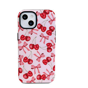 <span class=keywords><strong>Coque</strong></span> de téléphone deux-en-un à nœud papillon cerise très vendue pour <span class=keywords><strong>iPhone</strong></span> 11 12 13 14 15 16 Pro Max, étui rigide personnalisé brillant et mat en PC - Product Image 5
