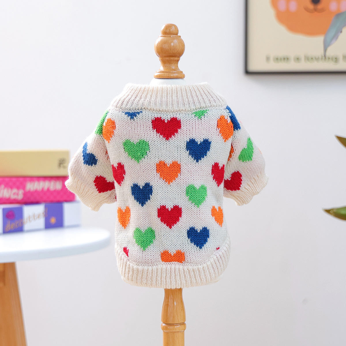 Colorful Heart Sweater