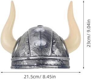 Garneck Creativity <span class=keywords><strong>Viking</strong></span>ヘルメットハットホーン大人用エコフレンドリーPPバイキングコスチュームヘルメットクラシックホーンデザインハロウィーン - Product Image 2