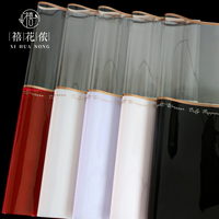 Papier d'emballage pour fleurs Xihuanong Golden Line, transparent avec bord doré, pour bouquets, emballage cadeau, feuille pour fleuriste, arrangement floral DIY