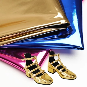 Vải giả da PU bóng cao cấp, <span class=keywords><strong>PVC</strong></span> chống thấm, chất liệu gương dùng cho giày dép, quần áo, túi xách & ví. - Product Image 1