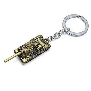 Wholesale Key Chains Direct Factory Cheap Metal PVC Keychain Free Design 3D Tank Bronze Plated Key Ring Holder